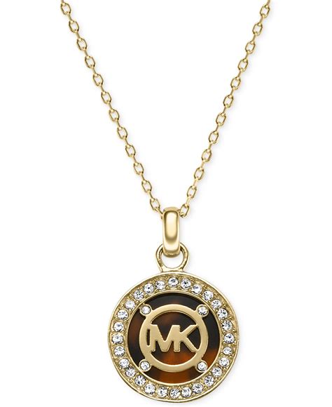 michael kors gold tone necklace|Michael Kors necklace and earrings.